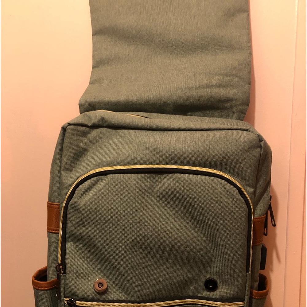Belted Blue Backpack - Picture 6 of 6
